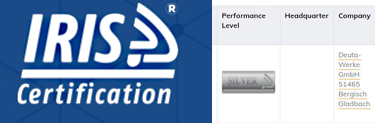 DEUTA achieves Silver Performance Level in IRIS Audit (ISO/TS22163:2017) (2)