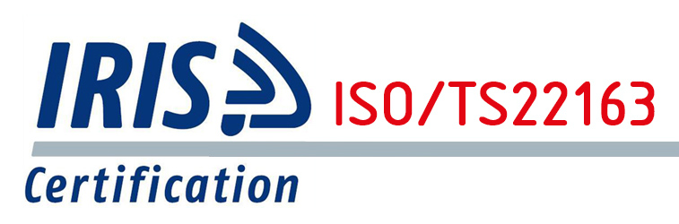 Successfully certified IRIS REV.03 ISO/TS22163 compliance